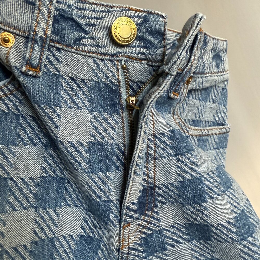 Ami Paris Checked Boyfriend Fit Jeans Size 26